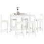 Set de bar 7 piezas madera maciza de pino blanco de vidaXL, muebles para cocinas y comedores - Ref: Foro24-3124713, Precio: 3...