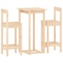 Set de bar 3 piezas madera maciza de pino de vidaXL, muebles para cocinas y comedores - Ref: Foro24-3124732, Precio: 133,22 €...