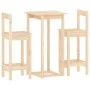 Set de bar 3 piezas madera maciza de pino de vidaXL, muebles para cocinas y comedores - Ref: Foro24-3124732, Precio: 131,37 €...