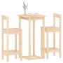 Set de bar 3 piezas madera maciza de pino de vidaXL, muebles para cocinas y comedores - Ref: Foro24-3124732, Precio: 133,22 €...