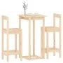 Set de bar 3 piezas madera maciza de pino de vidaXL, muebles para cocinas y comedores - Ref: Foro24-3124732, Precio: 131,37 €...