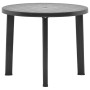 Mesa de jardín de plástico gris antracita 89 cm de vidaXL, Mesas de jardín - Ref: Foro24-48807, Precio: 73,62 €, Descuento: %