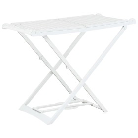 Tendedero plegable de plástico blanco de vidaXL, Tendederos y perchas - Ref: Foro24-48817, Precio: 71,73 €, Descuento: %