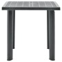 Mesa de jardín de plástico gris antracita 80x75x72 cm de vidaXL, Mesas de jardín - Ref: Foro24-48804, Precio: 77,43 €, Descue...
