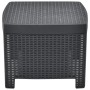 Juego de muebles de jardín 3 piezas plástico gris antracita de vidaXL, Conjuntos de jardín - Ref: Foro24-48824, Precio: 205,4...
