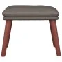 Reposapiés cuero sintético gris 45x29,5x35 cm de vidaXL, Otomanas - Ref: Foro24-341492, Precio: 40,50 €, Descuento: %