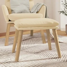 White cream velvet footstool 45x29.5x35 cm by vidaXL, Ottomans - Ref: Foro24-341444, Price: 35,97 €, Discount: %