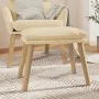Reposapiés de terciopelo crema blanco 45x29,5x35 cm de vidaXL, Otomanas - Ref: Foro24-341444, Precio: 35,97 €, Descuento: %