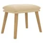 Reposapiés de terciopelo crema blanco 45x29,5x35 cm de vidaXL, Otomanas - Ref: Foro24-341444, Precio: 35,97 €, Descuento: %