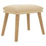 Reposapiés de terciopelo crema blanco 45x29,5x35 cm de vidaXL, Otomanas - Ref: Foro24-341444, Precio: 36,66 €, Descuento: %