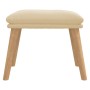 Reposapiés de terciopelo crema blanco 45x29,5x35 cm de vidaXL, Otomanas - Ref: Foro24-341444, Precio: 36,66 €, Descuento: %