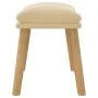 Reposapiés de terciopelo crema blanco 45x29,5x35 cm de vidaXL, Otomanas - Ref: Foro24-341444, Precio: 35,97 €, Descuento: %