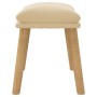 Reposapiés de terciopelo crema blanco 45x29,5x35 cm de vidaXL, Otomanas - Ref: Foro24-341444, Precio: 36,66 €, Descuento: %