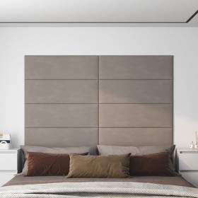 Paneles de pared 12 uds terciopelo gris claro 90x30 cm 3,24 m² de vidaXL, Recubrimiento de paredes - Ref: Foro24-343919, Prec...