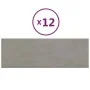 Paneles de pared 12 uds terciopelo gris claro 90x30 cm 3,24 m² de vidaXL, Recubrimiento de paredes - Ref: Foro24-343919, Prec...