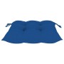 Sillas de jardín 4 uds madera maciza de teca con cojines azules de vidaXL, Sillas de jardín - Ref: Foro24-3065642, Precio: 39...
