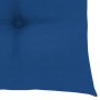 Sillas de jardín 4 uds madera maciza de teca con cojines azules de vidaXL, Sillas de jardín - Ref: Foro24-3065642, Precio: 39...