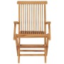 Sillas de jardín 4 uds madera maciza de teca con cojines azules de vidaXL, Sillas de jardín - Ref: Foro24-3065642, Precio: 39...