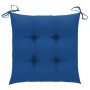 Sillas de jardín 8 uds madera maciza de teca con cojines azules de vidaXL, Sillas de jardín - Ref: Foro24-3072914, Precio: 62...