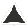 Toldo de vela triangular tela Oxford gris antracita 3x3x3 m de vidaXL, Sombrillas - Ref: Foro24-135115, Precio: 21,85 €, Desc...