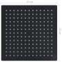 Cabezal ducha efecto lluvia acero inox cuadrado negro 25x25 cm de vidaXL, Cabezales de ducha - Ref: Foro24-147696, Precio: 21...