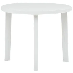 Mesa de jardín de plástico blanco 89 cm de vidaXL, Mesas de jardín - Ref: Foro24-48805, Precio: 78,23 €, Descuento: %