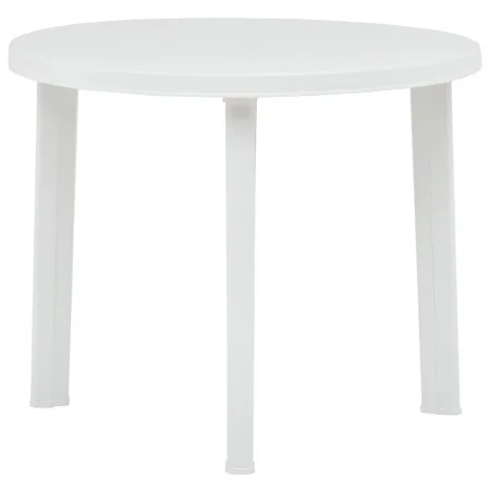 Mesa de jardín de plástico blanco 89 cm de vidaXL, Mesas de jardín - Ref: Foro24-48805, Precio: 78,23 €, Descuento: %