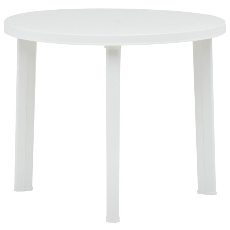 Mesa de jardín de plástico blanco 89 cm de vidaXL, Mesas de jardín - Ref: Foro24-48805, Precio: 71,17 €, Descuento: %