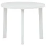 Mesa de jardín de plástico blanco 89 cm de vidaXL, Mesas de jardín - Ref: Foro24-48805, Precio: 78,23 €, Descuento: %