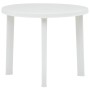 Mesa de jardín de plástico blanco 89 cm de vidaXL, Mesas de jardín - Ref: Foro24-48805, Precio: 71,17 €, Descuento: %