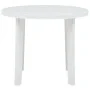 Mesa de jardín de plástico blanco 89 cm de vidaXL, Mesas de jardín - Ref: Foro24-48805, Precio: 78,23 €, Descuento: %