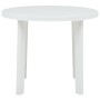 Mesa de jardín de plástico blanco 89 cm de vidaXL, Mesas de jardín - Ref: Foro24-48805, Precio: 71,17 €, Descuento: %