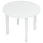 Mesa de jardín de plástico blanco 89 cm de vidaXL, Mesas de jardín - Ref: Foro24-48805, Precio: 78,23 €, Descuento: %