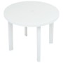 Mesa de jardín de plástico blanco 89 cm de vidaXL, Mesas de jardín - Ref: Foro24-48805, Precio: 71,17 €, Descuento: %