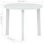 Mesa de jardín de plástico blanco 89 cm de vidaXL, Mesas de jardín - Ref: Foro24-48805, Precio: 71,17 €, Descuento: %