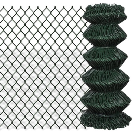 Valla de tela metálica acero verde 0,8x25 m de vidaXL, Paneles de vallas - Ref: Foro24-140348, Precio: 93,64 €, Descuento: %