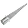 Picas de tierra 2 unidades acero galvanizado plateado 12x91 cm by vidaXL, Spikes for anchoring in the ground - Ref: Foro24-14...