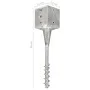 Picas de tierra 6 uds acero galvanizado plateado 12x12x56 cm by vidaXL, Spikes for anchoring in the ground - Ref: Foro24-1454...