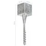 Picas de tierra 6 uds acero galvanizado plateado 14x14x58 cm by vidaXL, Spikes for anchoring in the ground - Ref: Foro24-1454...