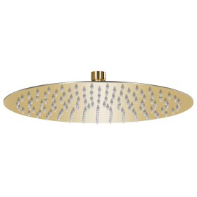 Cabezal de ducha redondo efecto lluvia acero inox dorado 30 cm de vidaXL, Cabezales de ducha - Ref: Foro24-147705, Precio: 29...