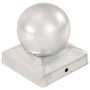Tapas para postes 6 uds metal galvanizado globo final 91x91 mm de vidaXL, Accesorios para rejas y vallas - Ref: Foro24-145499...