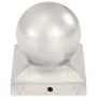 Pfostenkappen 6 Stück aus verzinktem Metall, Kugelende 91x91 mm. von vidaXL, Zubehör für Tore und Zäune - Ref: Foro24-145499,...