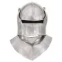 Réplica de casco de caballero medieval antiguo LARP acero plata de vidaXL, Armas coleccionables - Ref: Foro24-286220, Precio:...