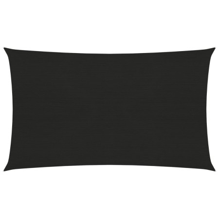 Toldo de vela negro HDPE 160 g/m² 3x6 m de vidaXL, Sombrillas - Ref: Foro24-311735, Precio: 35,56 €, Descuento: %