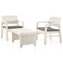 Juego de muebles de jardín 3 piezas plástico blanco de vidaXL, Conjuntos de jardín - Ref: Foro24-48823, Precio: 166,71 €, Des...