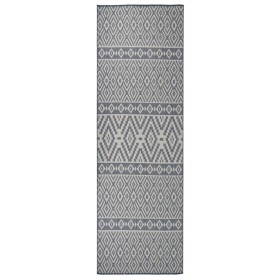 Alfombra de exterior de tejido plano rayas azules 80x250 cm de vidaXL, Alfombras - Ref: Foro24-340835, Precio: 42,14 €, Descu...