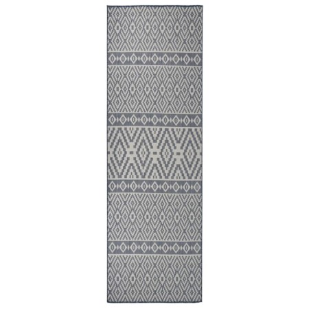Alfombra de exterior de tejido plano rayas azules 80x250 cm de vidaXL, Alfombras - Ref: Foro24-340835, Precio: 42,14 €, Descu...