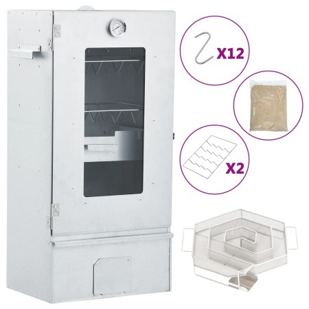 Horno ahumador de BBQ con generador humo frío acero galvanizado de vidaXL, Barbacoas - Ref: Foro24-3200755, Precio: 165,38 €,...