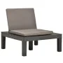Tumbona de jardin con cojín plástico gris antracita de vidaXL, Sillas de jardín - Ref: Foro24-48826, Precio: 64,95 €, Descuen...