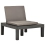 Tumbona de jardin con cojín plástico gris antracita de vidaXL, Sillas de jardín - Ref: Foro24-48826, Precio: 65,46 €, Descuen...